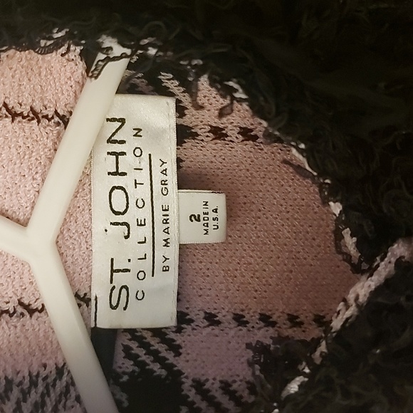 ST JOHN COLLECTION Jacket/ Sz 2/ Pink/ Black/ Designer/ NWOT - Picture 2 of 6